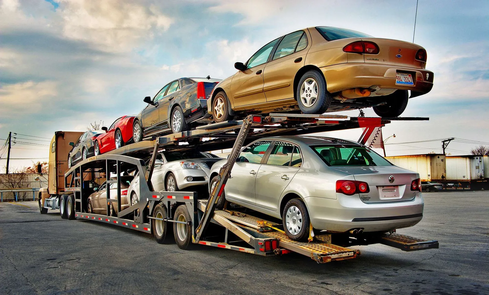 Open auto transport carrier